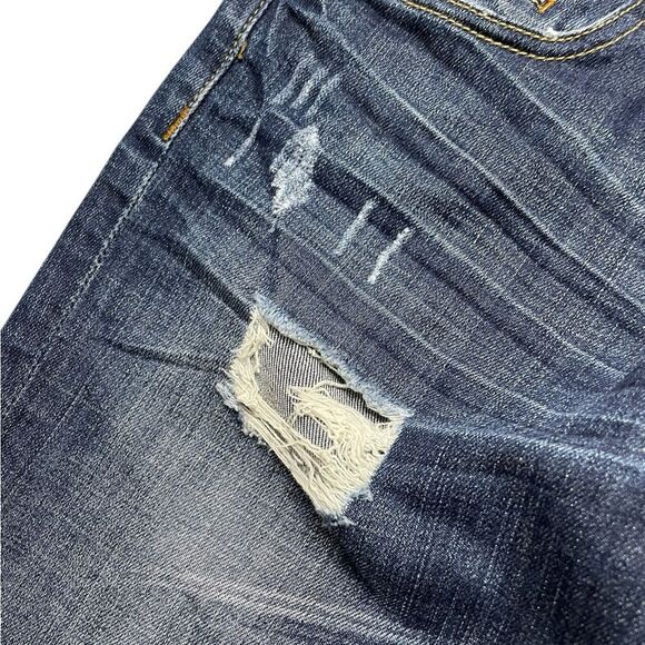 Seven7 Factory Destroyed Slim Straight Jeans Size 29 - Picture 7 of 12